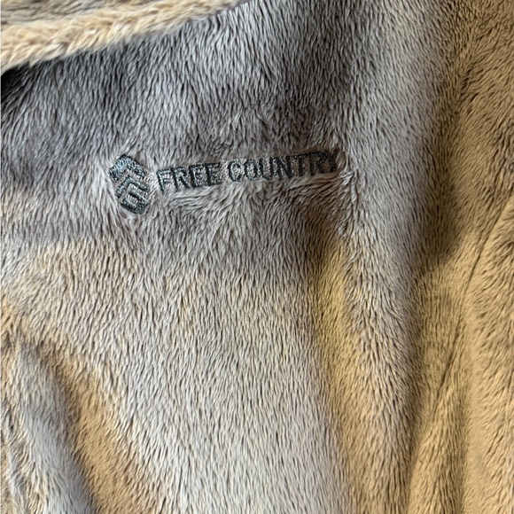 Free Country Womens Gray Faux Fur Fleece Zip Up Jacket XXL - Picture 8 of 8